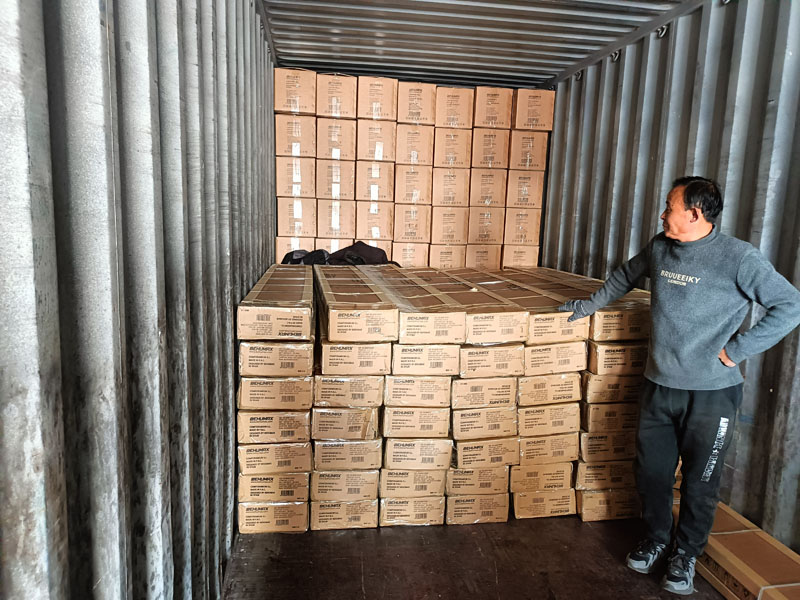 The New Year 2024 Begins from Loading Container