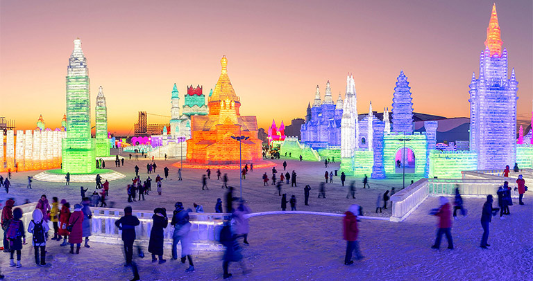 Harbin Ice and Snow World- A Colorful Ice Disneyland