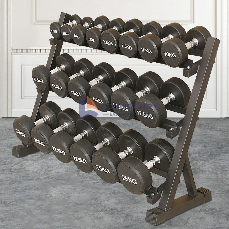 3-tier Steel Dumbbell Rack